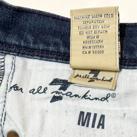 7 For All Mankind Women’s Mia Lowrise Bootcut Stretch Blue Denim Jeans - 29 - Picture 16 of 16